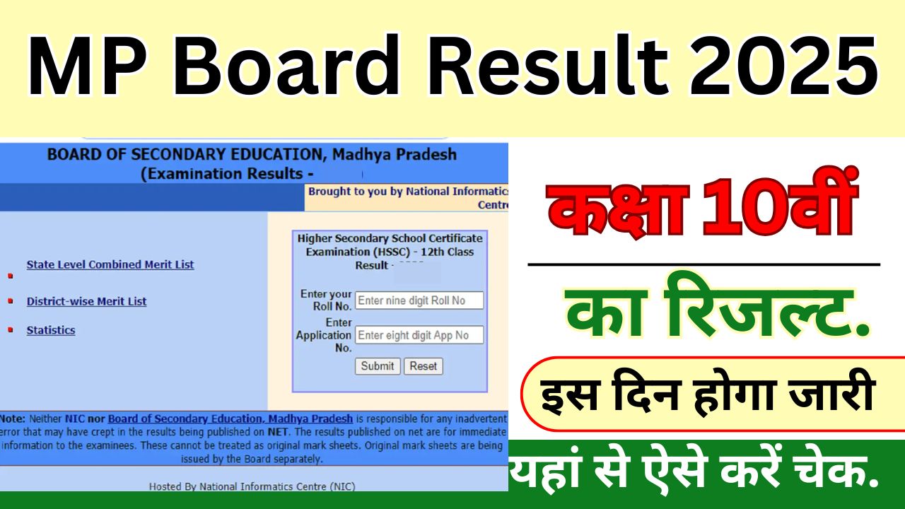 MP Board 10th Result 2025