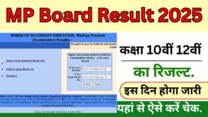 MP Board Result 2025