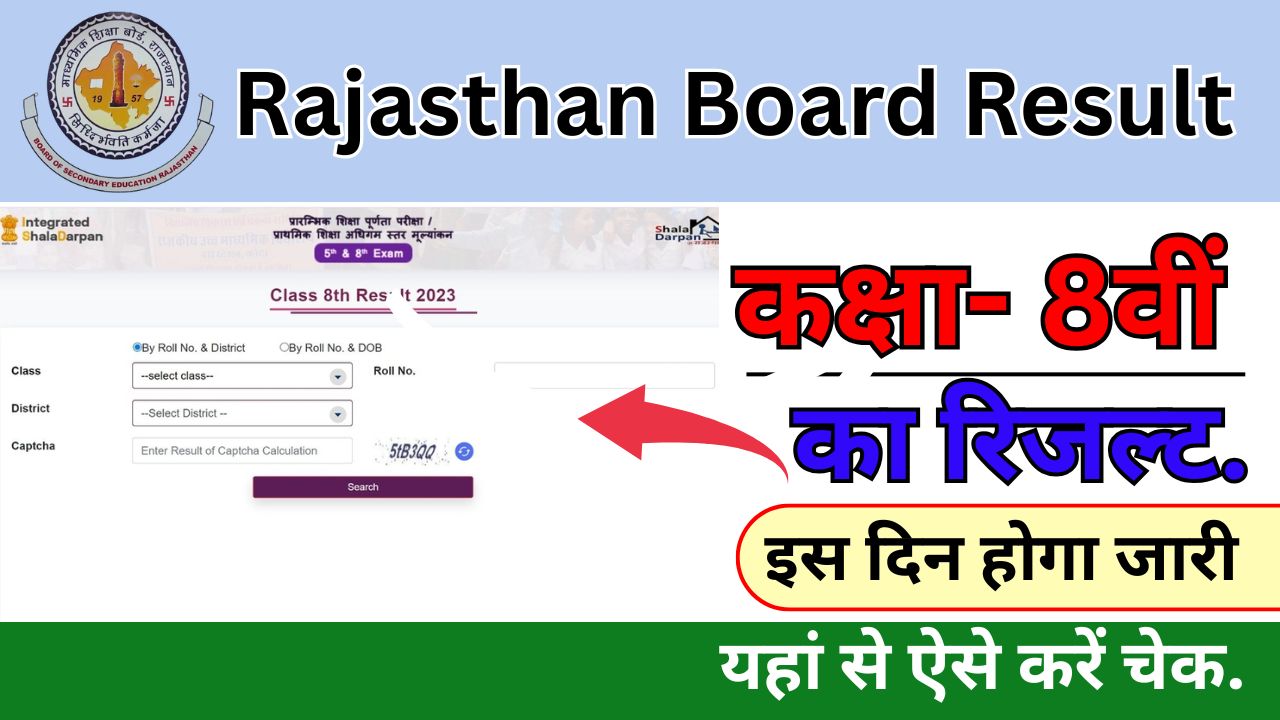 Rajasthan Board 8th Result 2025