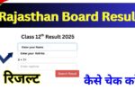 Rajasthan Board 12th Result 2025
