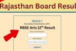 Rajasthan Board 12th Arts Result 2025